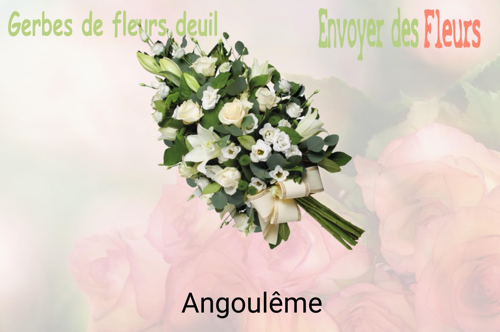 Gerbe de fleurs de deuil livrée à Angoulême